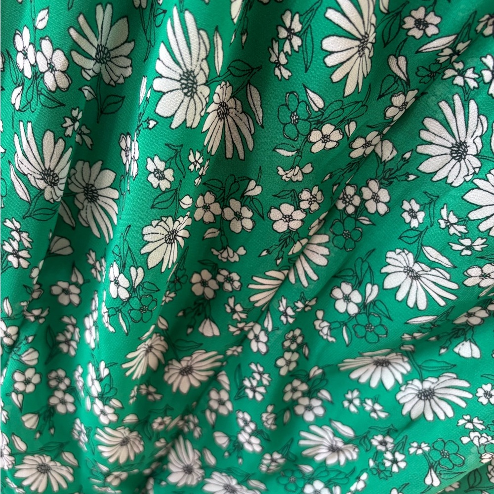 R&K Green and White Floral Dress